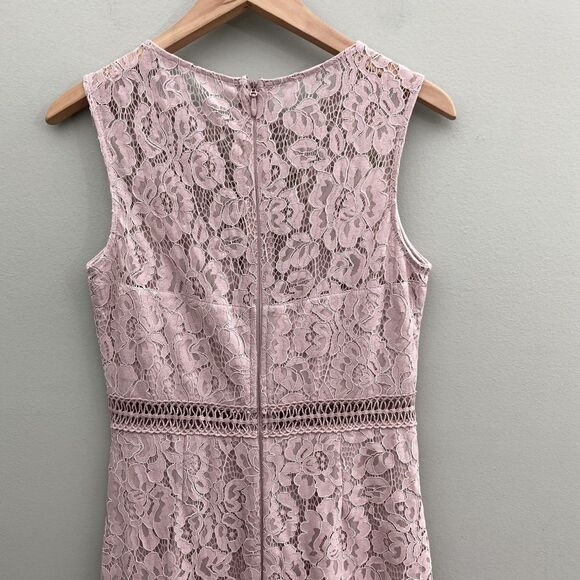 Lulus Mermaid Maxi Dress Womens Small Mauve Pink Lace Maxi Sleeveless Gown - Picture 5 of 11